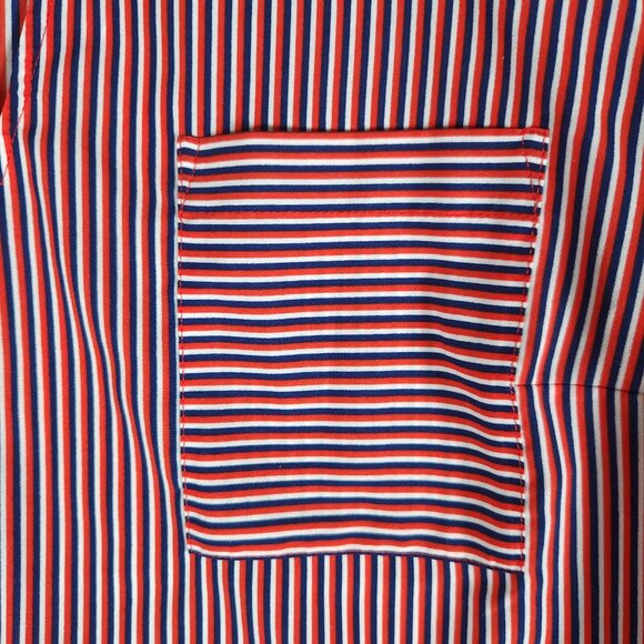 Cabi Franklin Striped Top Womens Pullover Sz M Red White Blue Patriotic Blouse - Picture 9 of 13